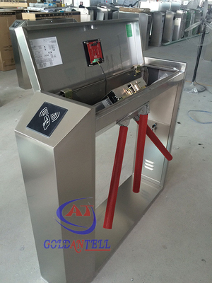 Bidirectional Pedestrian Tripod Turnstile Gate With Access Control System / LED Indicator Lamp / Alarm Light