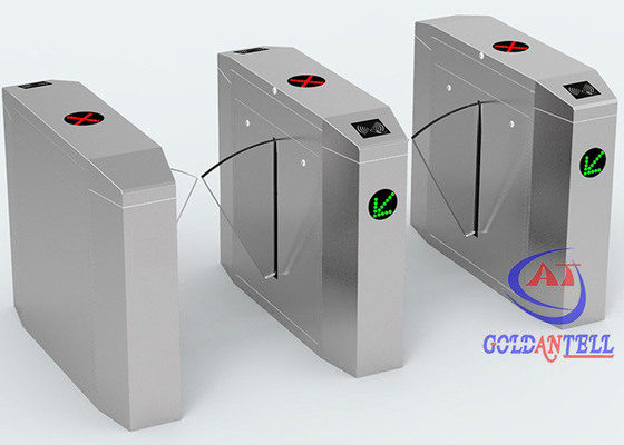 SUS 304 RFID Card Reader Flap Barrier Gate Access Control Fingerprint Access Control Flap Turnstiles