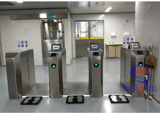 Bi - Directional Flap Turnstile Gate 3 Channels For Secure Access Control