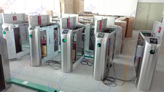 304 Stainless Steel Flap Barrier Gate 1200x300x1000mm NFC RFID Access