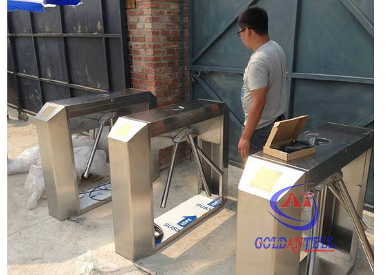 Three Roll Turnstile Barrier Gate Automatic Ticketing Access System 510mm Arm Width