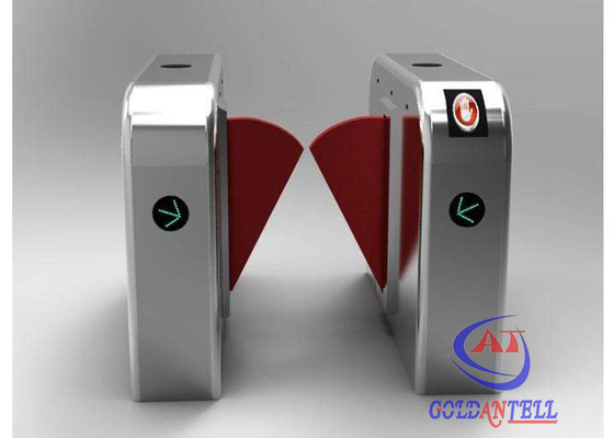 Slide Gate Flap Barrier Turnstile Retractable Wings With Face Recognition System