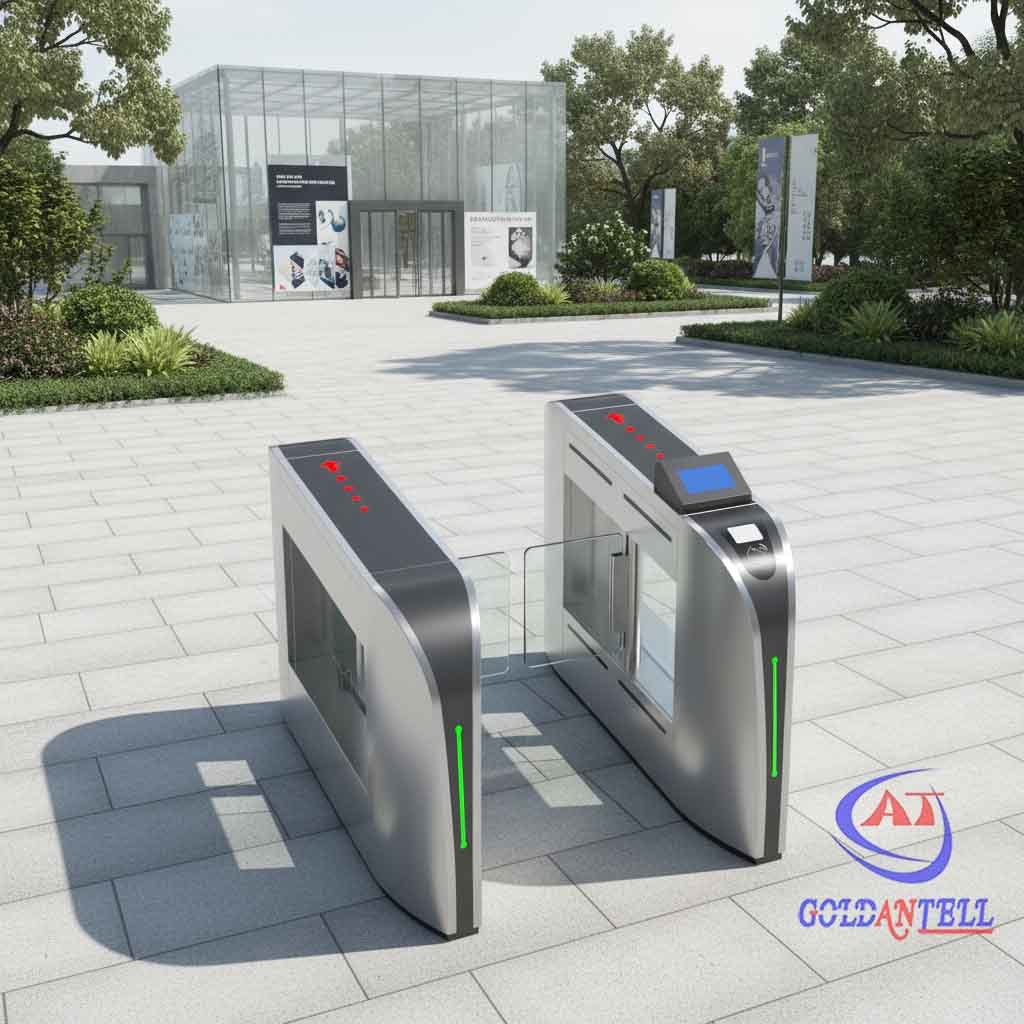 Smart Face Recognition Swing Turnstile Gate with RFID & QR Code