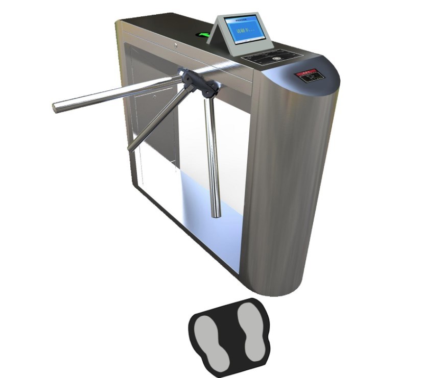 ESD Tripod Turnstile Access Control System With Foot Pedal & 8 Inch ...