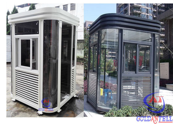 Prefab Tempered Glass Security Guard House Flexible Layout Shed