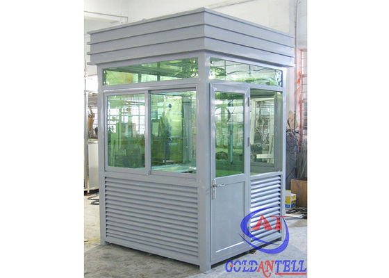 320KG to 550KG Gross Weight Stainless Steel Guard Shack 1500x2400mm Customized Size Durable Security Cabin for Long Term