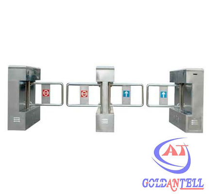 Auto Reposition Safety Rfid Swing Turnstile Flexiable IR Detector DC 24V Brush Motor