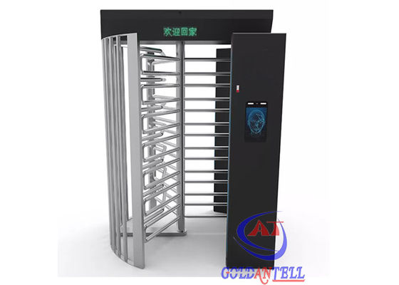 Fingerprint Facial Recognition High Security Turnstile Full Height Outdoor IP62
