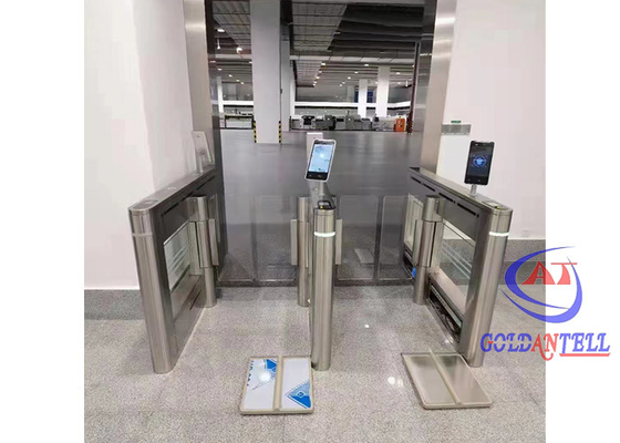 Office Entry 304 Stainless Steel Swing Speedgate Turnstile High Security Pedestrian Access Control