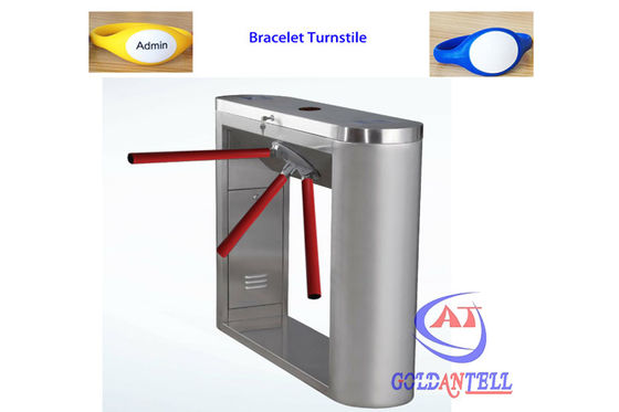 Conveniet Use Swimming Pool / Gym Tripod Turnstile Gate , Bracelet Reader