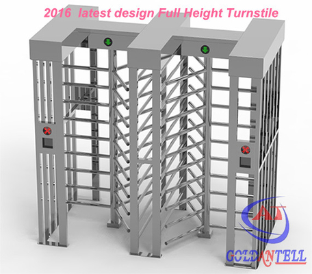 Two door access Prison Full Height turnstile security gates RFID card and Fingerprint Control