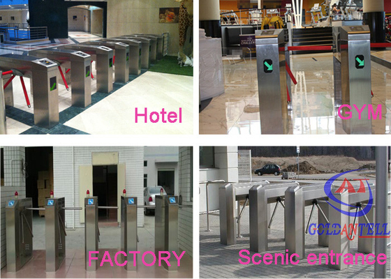 Biometric Automatic Rotate Tripod Turnstile Gate Half Height For Entrance