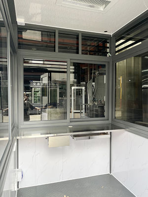 Steel Security Guard House Portable Building Post Prefab Home Antisepsis Spraying Treatment