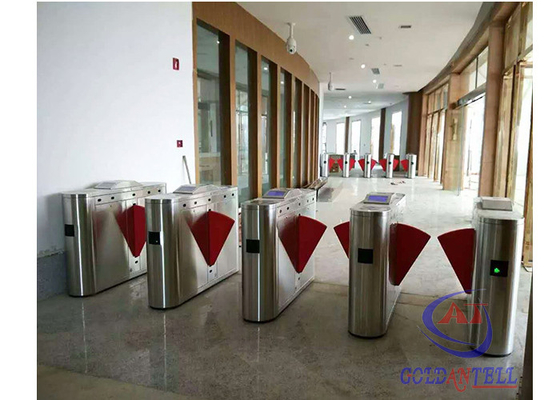 High Bidirectional Turnstile Full Automatic Flap Pedestrian Half Height Turnstiles Barrier Gate