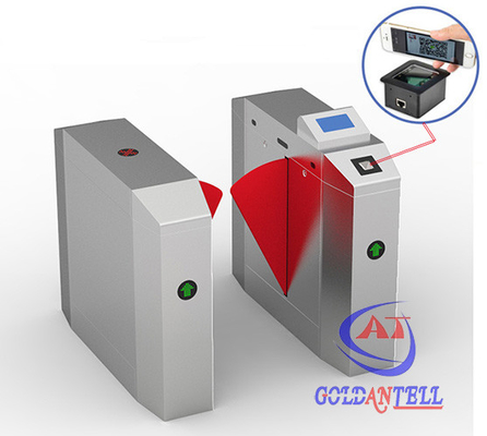 Popular 2D Qr Code Flap Barrier Gate With Software Sdk / Entrance Turnstile Security Gates