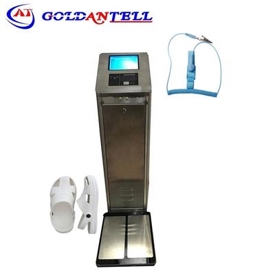 Security Swing Barrier Turnstile with ESD Tester System Stainless Steel ESD Wristband Tester