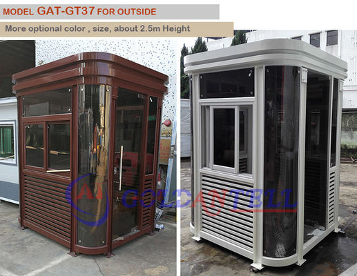 30 to 60 degrees Celsius Earthquake Proof Grade 8.3 Single Room Stainless Steel Ticket Kiosk Booth Outdoor Ticket Dispensing Station