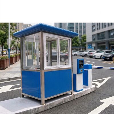 1500x2400mm Or Customized Security Guard House Built With Steel Aluminum Wood Composite Panels Delivering Lifetime More Than 15 Years