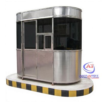 57=1m Slim Steel Security Guard Shack Narrow Parking Exit Cashier Booth Prefabricated Sentry Box Space-saving Toll Kiosk Station