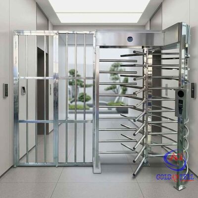 1100mm Extra Wide Full Height Turnstile AI Face Recognition Single Lane Access Control Gate with Magnetic Locking CE