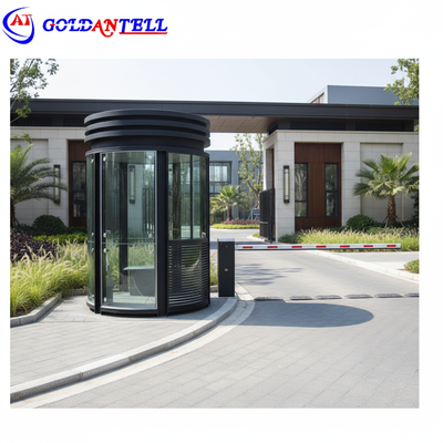 IP54 Waterproof Rating Round Security Booth 1500x2400mm Customized Size Durable Guard Shelter for Outdoor Protection