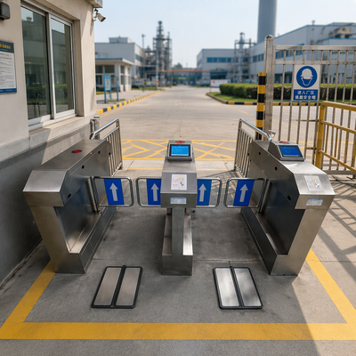 Security Swing Barrier Turnstile with ESD Tester System Stainless Steel ESD Wristband Tester
