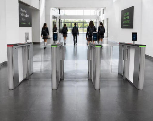 Fast Speed Security Entrance Exit Access Control 2 Way Swing Turnstile 304SS Brusless Motor