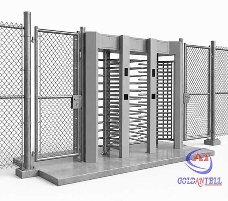 Anti-trespass 4-Spoke Full-enclosure Rotor Barrier, Solenoid Interlock for Energy Grid & Public Authority CE
