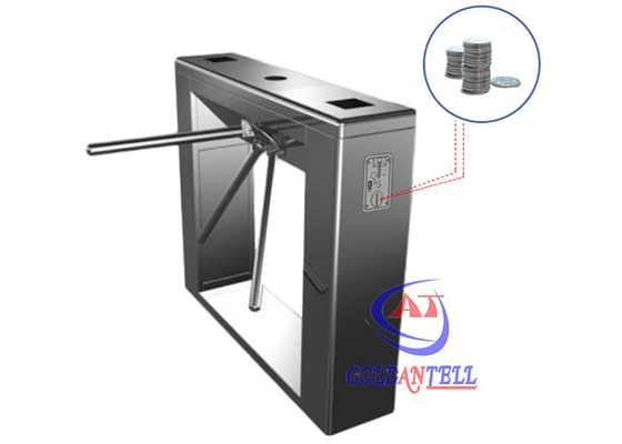 TCP / IP Communication Coin Operated Turnstile Half Height Entry Token Machine Door