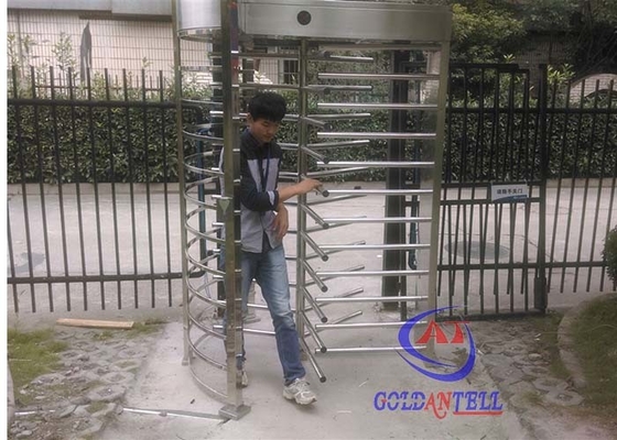 Single Entry Full Height Turnstile Manual Mechanism / Biometric Automatic Electrical