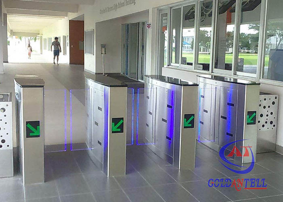 Building Time Attendance Swing Gate Turnstile , Swipe Card Speed Gate Systems