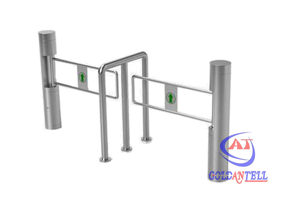 Supermarket One Way Manual Swing Pedestrian Turnstile Gate 90cm Long Channel