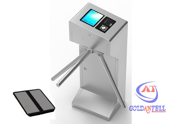 Gynasium entrance vertical full-auto tripod turnstile / nfc card face camera scanner door system