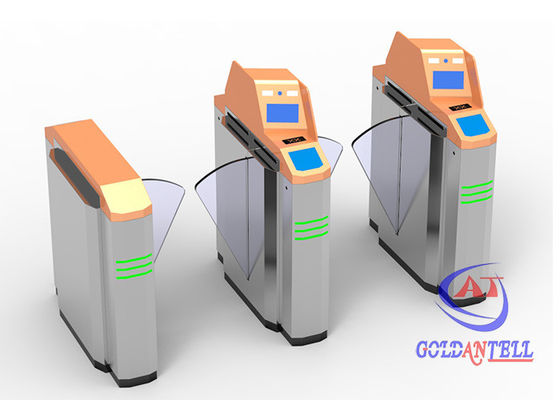 SUS304 CE certificated RFID Card Swiping 600mm Width Barcode Recognition Turnstile
