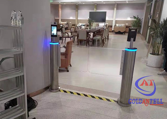 Single Pole Swing Barrier Gate Mechanical Pedestrians Face Reader Security Turnstile Gate