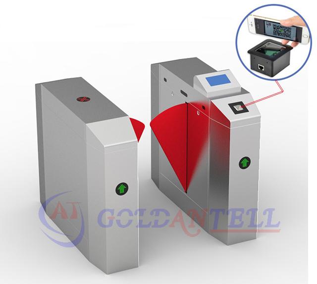 2D QR Code Flap Barrier Turnstile Gate with Software SDK