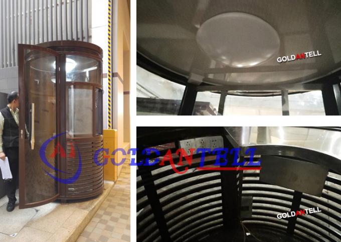 Round 360° Visibility Stainless Steel Security Guard Kiosk