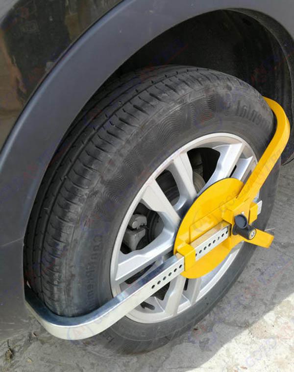 Heavy Duty Steel Anti-Theft Wheel Lock for 7-11 Inch Tires
