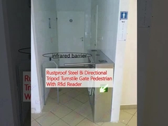 Rustproof Steel Bi Directional Tripod Turnstile Gate Pedestrian With Rfid Reader