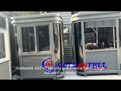 Solid Steel Prefabricated Security Guard Room Temporary Custom Logo